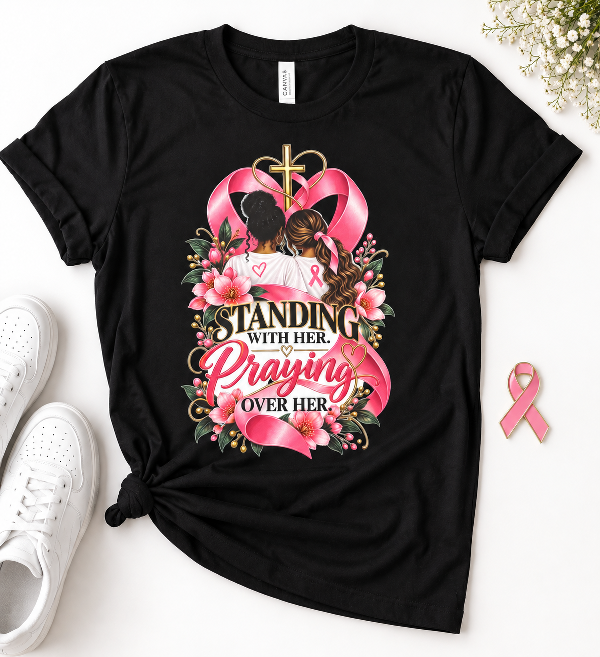 Breast Cancer Tee: Standing w/Her
