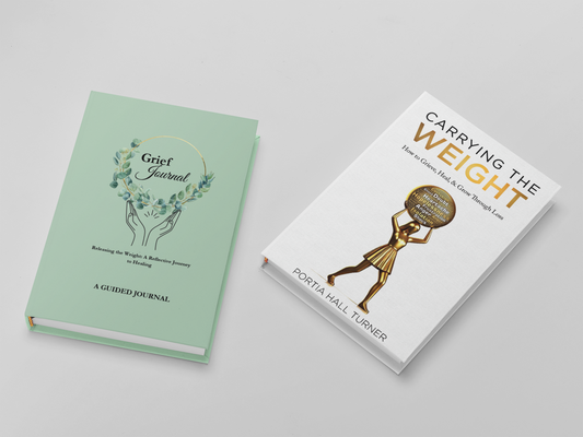 Carrying The Weight Book + Releasing The Weight Guided Grief Journal